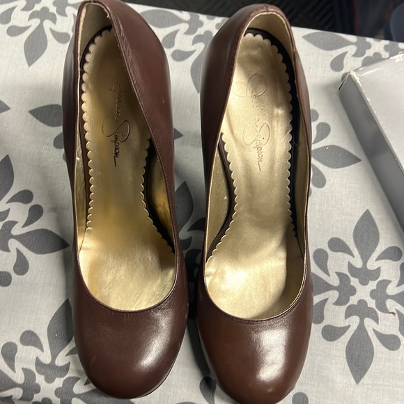 COPY - Jessica Simpson, Henri round toe chocolate western leather heels, size 9… - Picture 1 of 6